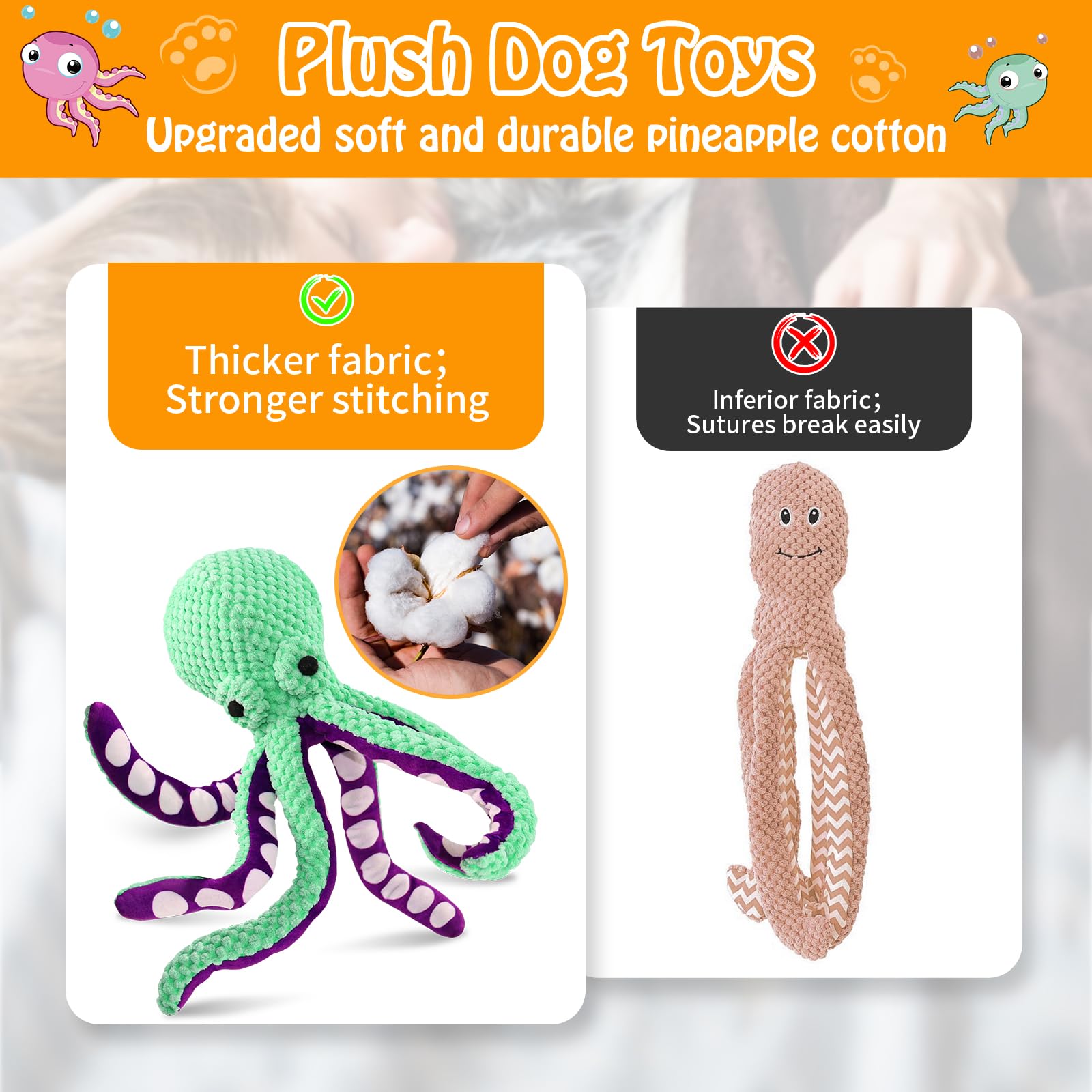 Jouet pour chien en peluche pi - Indestructible Dog Chew Toy avis et prix