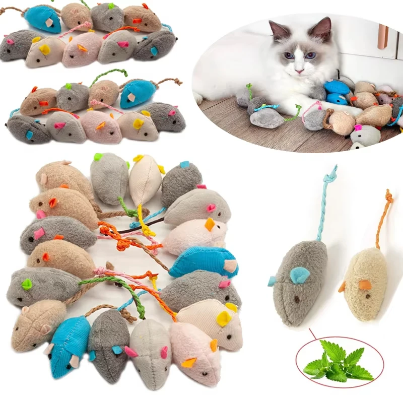 Lot de 5 jouets pour chat en f - Catnip Interactive Plush Mouse avis et prix